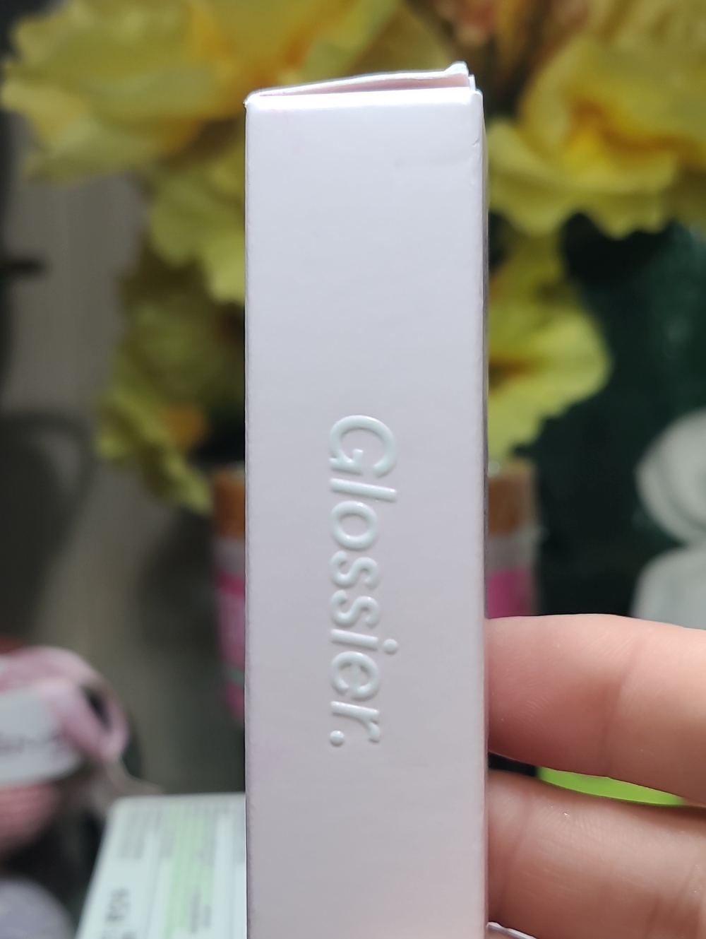 Glossier Pale Pink Lip Box with Embossed Logo